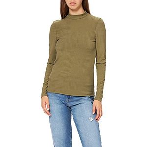 Pieces Pckylie Ls T-Neck Pullover voor dames, Donkergroen