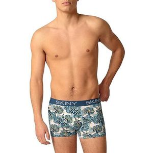 Skiny Lot de 2 boxers pour homme, Sélection de feuilles d'aigue-marine, L