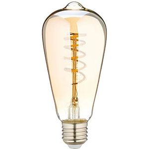 Homemania Pear, lamp, bal, ui, ambrate, glas, 6,4 x 6,4 x 15,4 cm