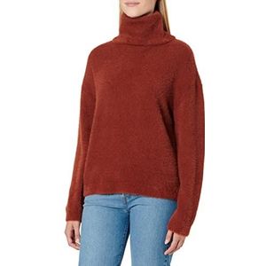 Vila Vilajuli-Col Roll-L/S-Noos Sweater Dames, Fired Brick, XL, Fired Brick
