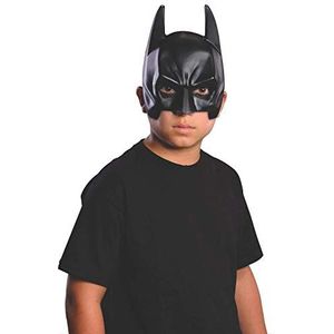 RUBIE'S - Officieel DC - Batman - Zwart PVC-masker voor kinderen - Eén maat - met de afbeelding van de superheld Batman met elastische band aan de achterkant - Voor Halloween, carnaval, Kerstmis