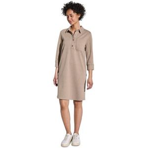Street One A144386 Damesjurk met overhemdkraag, Lichtbeige gemêleerd., 48