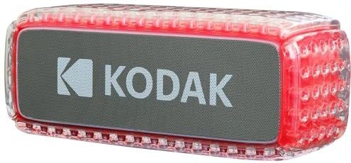 KODAK Bluetooth-luidspreker, waterdicht IPX6, krachtig geluid 8 W, RGB-verlichting, looptijd 5 uur, Bluetooth V5.0-verbinding, rood