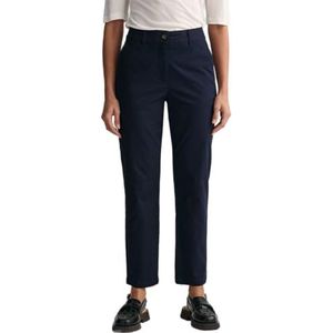 GANT Chino Slim damesbroek, Blauw (donkerblauw)