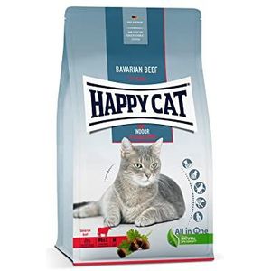 Happy Cat 70593 Indoor Adult Voralpen rundvlees - droogvoer voor volwassen katten en houten bek, 4 kg