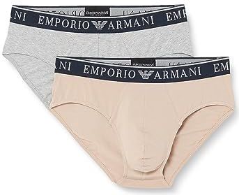 Emporio Armani Emporio Armani Endurance Letters voor heren, 2 stuks, beige/grijs gemêleerd