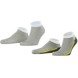 Esprit Sporty mesh-sokken voor heren, biologisch katoen, wit, zwart, meer kleuren, modieuze sieraden, gestreept, lage snit, ideaal voor de zomer, 2 paar, grijs (Storm Grey 3820)
