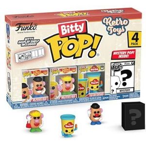 Funko Bitty Pop! Retro Toys – Mr. Potato Head 4 stuks – mysterieuze verrassingsfiguur – 0,9 inch (2,2 cm) verzamelbaar – inclusief stapelbaar tentoonstellingsrek – cadeau-idee – taarttopper