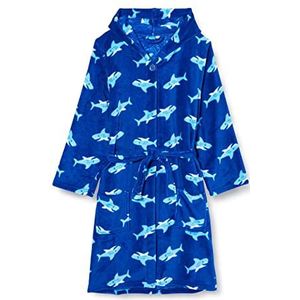 Playshoes Fleece badjas Hai badjas voor kinderen, uniseks, 1 stuk, Blauw (origineel)