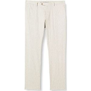 Hackett London Cotton Linen Stripe broek, ecru (814), 38 heren, ecru (814), 38, Ecru (814)