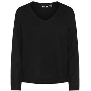 Pcbree Ls V-Neck Knit Noos Bc, Noir, XS