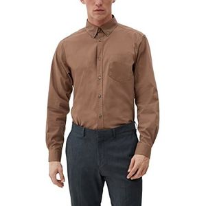 s.Oliver Overhemden met lange mouwen, bruin, maat M, Bruin