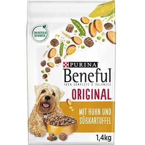 PURINA BENEFUL Original droogvoer voor honden, kip en zoete aardappel, 6 stuks (6 x 1,4 kg)
