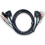 Aten 2L-7D02UI KVM-kabel DVI-I Single Link USB 1,8m