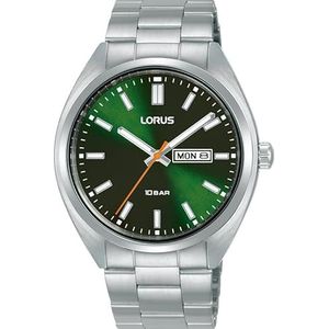 Lorus Analoog kwartshorloge voor heren met roestvrijstalen armband RH367AX9, zilver, zilver.