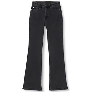 KAFFE Kaselma Hw Long Flared Jeans Pants Femme, Medium Grey Denim, 38