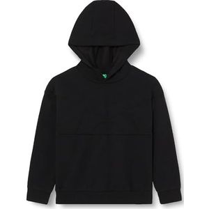 United Colors of Benetton Gebreide hoodie M/L 3n2zc2039 unisex kinderen hoodie (1 stuk), Zwart 100