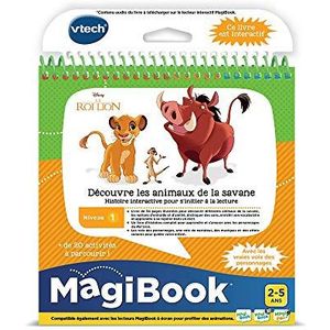 VTech - MagiBook – The Lion King – Ontdek de dieren van de Savanne, leerboek / boek 2-5 jaar - Franse versie