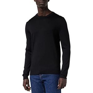 SELECTED HOMME BLACK Slhtown Merino Coolmax Pullover voor heren, zwart.
