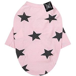 Puppy Angel T-shirt voor honden, motief: sterren, roze, maat XS
