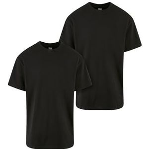 Urban Classics Set van 2 oversized T-shirts voor heren, zwart en zwart.