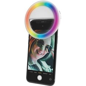 DigiPower RGB Selfie Ring - 36 leds - 3 helderheidsniveaus - USB-oplaadbaar - voor smartphones, live streaming, make-up, YouTube, TikTok en Vlogging