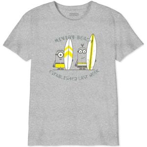 The Minion Monsters Boutmints024 T-shirt voor jongens (1 stuk), Grijs Melange