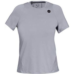 Under Armour UA Rush T-shirt met korte mouwen voor dames, grijs.