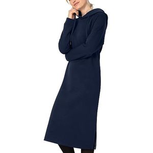 Timezone Robe à capuche en coton pour femme - Tailles XS, S, M, L, XL, XXL - Bleu olive, bleu nuit, L