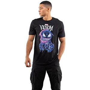 Marvel Venom Grin T-shirt voor heren, zwart.