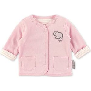 Sigikid Babymeisje omkeerbare jas van biologisch katoen, roze/wit, 68, Roze/Wit