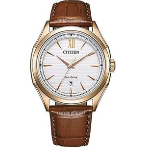 Citizen Eco-Drive Solar 32023842 Analoog herenhorloges, Bruin, Eén maat, riem