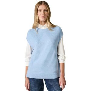 Cecil B302960 Pollunder met structuurmix voor dames, Whisper Blue Melange