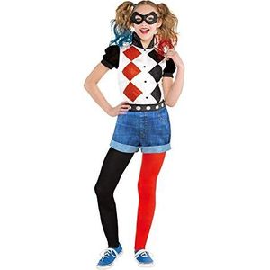 amscan 9906095 Officieel Warner Bros Harley Quinn kostuum voor meisjes (8-10 jaar), rood