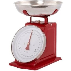 Originele PLINT - Retro Keukenweegschaal Rood - Deens Design, voorzien van CE keurmerk