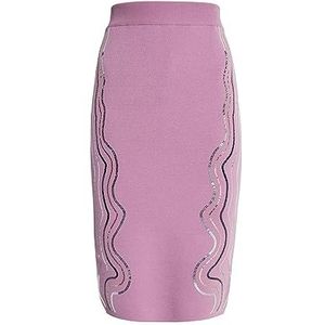 faina Gebreide midirok voor dames, paars, M-L, Mauve