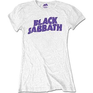 Black Sabbath BSTSP04LW01 T-shirt voor dames, wit, maat S, Wit.