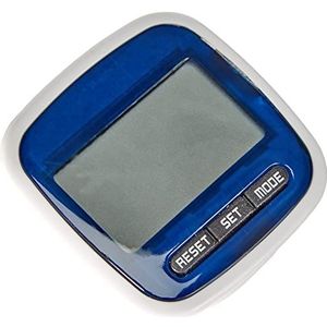 moses Uniseks stappenteller voor volwassenen met afstandsmeting en calorieverbruik, met automatische uitschakeling en riemclip, blauw, Eén maat