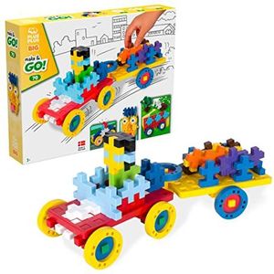 PLUS PLUS BIG - Make&GO! Max voertuigen – 70 stuks – PP3424 Basic