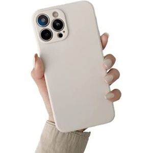 [2023 Full Body] compatibel met iPhone 13 Pro, ontworpen voor iPhone 13 Pro, [Slim Liquid Silicone 3 lagen], stootvaste telefoonhoes met zachte krasbescherming 6,1 inch, antiek wit