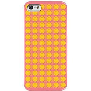 Case Scenario Smiley beschermhoes voor iPhone 5 / iPhone SE / iPhone 5 / iPhone SEs, koraalrood