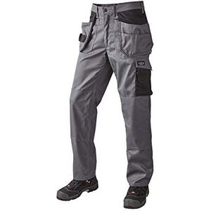 J.A.K. 920450B100 serie 9204 broek 65% polyester / 35% katoen met hangende zakken, grijs/zwart, 56 L (39/35) maat