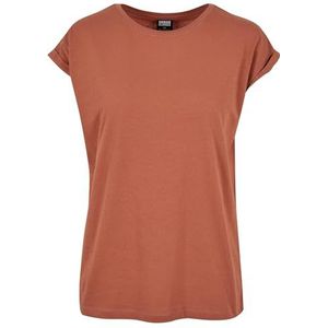 Urban Classics Ladies Extended Shoulder tee, T-shirt femme, terre cuite, Terracotta, 5XL