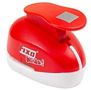 Fixo Kids 63151 speciale perforator van EVA-rubber, vierkant, rood, medium (2,5 cm)