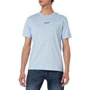 GANT T-shirt pour homme avec petit logo contrasté, Toy Blue, S