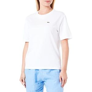 Lacoste Tf5441 T-shirt voor dames, ronde hals, 1 stuk, Wit.