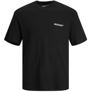 JACK & JONES Jorvesterbro Back Tee SS Crew Neck Sn T-shirt voor heren, zwart.