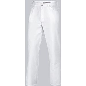 BP 1643-558-21-Ml uniseks jeansbroek met verstelbaar elastiek achter 245 g/m² stofmix wit