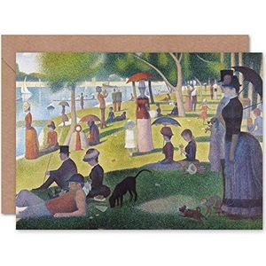 Georges Seurat A Sunday On La Grande Jatte 1884 wenskaart, met lege envelop