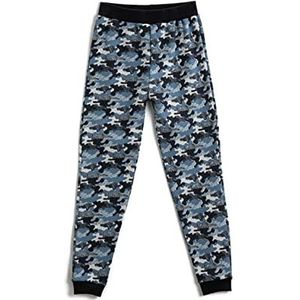 Koton Military Patterned Sweatpants Elastic Waistband Trainingsbroek Kinderen en Tieners, Blauw design (05d)